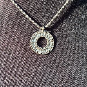Vintage Silpada Sterling Silver Necklace with Unique Circular Pendant